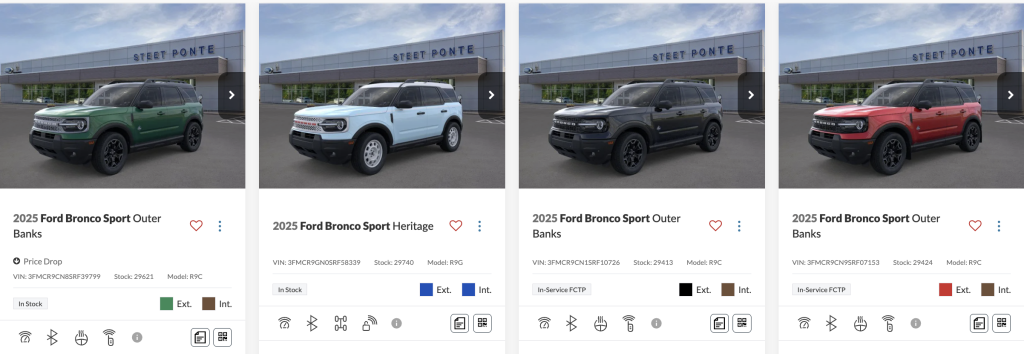 Steet Ponte Ford Bronco Inventory