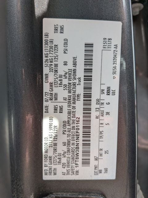 2022 Ford F-350SD XLT 7.3 V8 Gas
