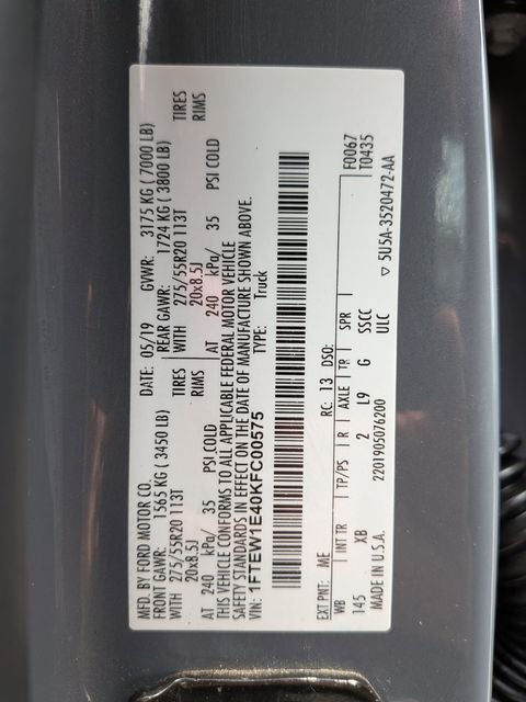 2019 Ford F-150 XLT
