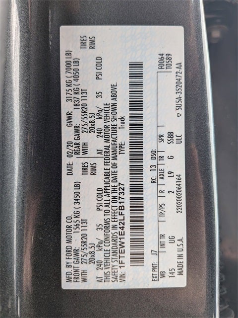 2020 Ford F-150 XLT 3.5 V6 Ecoboost