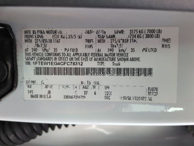 2016 Ford F-150 XLT 3.5 V6