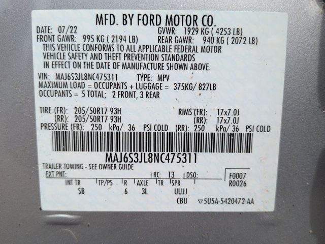 2022 Ford EcoSport SES