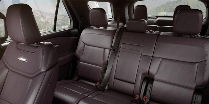 interior view of the back seats in a 2025 Ford Explorer